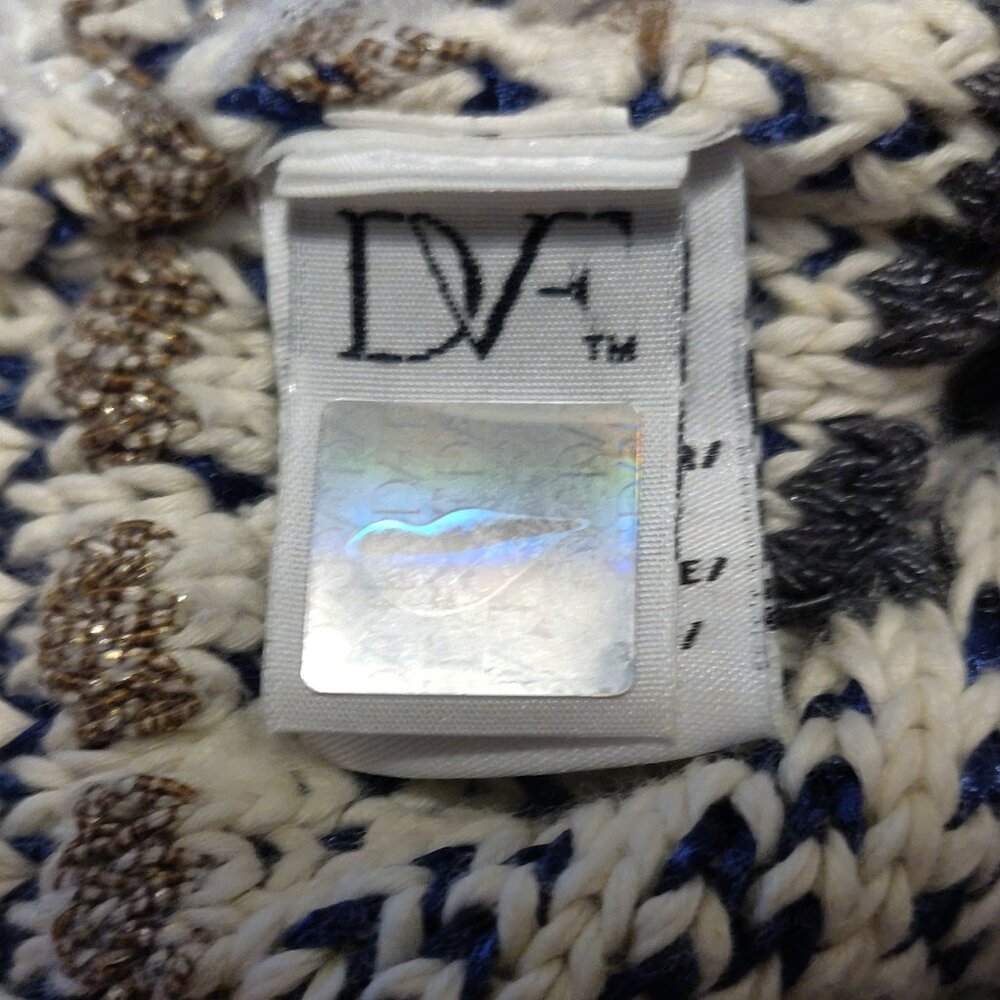 Diane von Furstenberg Arryn Metallic Sweater Tunic SIZE SMALL - Picture 5 of 10